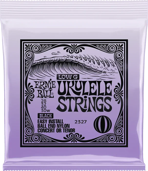 Ernie Ball Juego de Cuerdas para Ukelele Concert / Tenor - Negro Ernie Ball Juego de Cuerdas para Ukelele Concert / Tenor - Negro