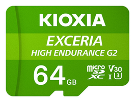 KIOXIA EXCERIA HIGH ENDURANCE G2 64 GB MicroSD UHS-I Clase 10 para Dashcam y Vigilancia