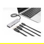 DeLOCK Hub USB-C 4 Puertos 10 Gbps, 2x USB-A y 2x USB-C 3.2 Gen 2, Aluminio Gris, Cable 35 cm (Plug & Play, Windows/Mac/Linux)