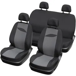 XLCOVER Fundas para Asientos de Coche AAAQG37659 - XL - Sin Aberturas - Compatibles Airbags - Asientos Delanteros, Reposacabezas y Trasero