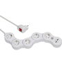 Regleta Enchufes 5 Tomas con Interruptor Brennenstuhl Vario-Power Blanco 3600 W USB x 2 (1,4 m)