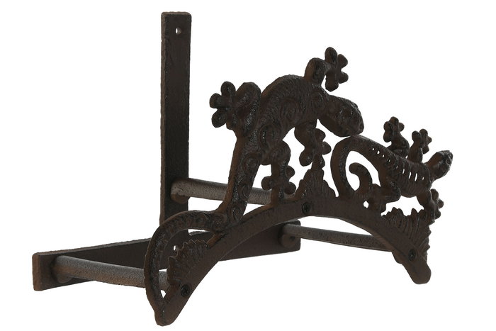 DKD Home Decor Sujetamangueras Marron Negro Hierro Colado 13.5 x 18 x 29 cm (2 Unidades)