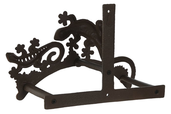 DKD Home Decor Sujetamangueras Marron Negro Hierro Colado 13.5 x 18 x 29 cm (2 Unidades)