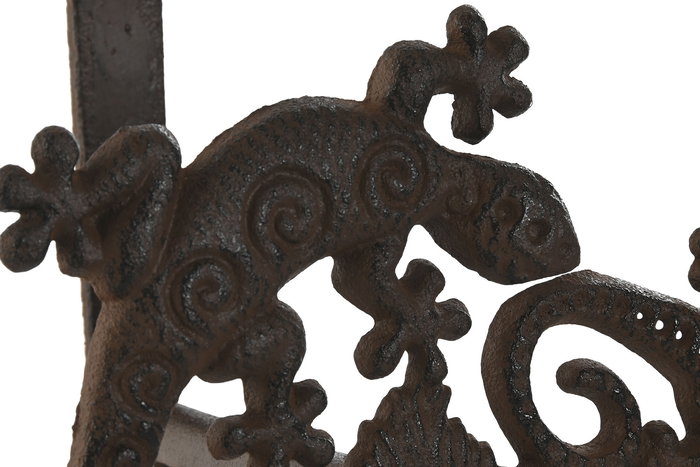 DKD Home Decor Sujetamangueras Marron Negro Hierro Colado 13.5 x 18 x 29 cm (2 Unidades)