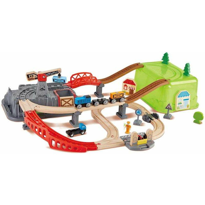 Hape Juego de Bloques de Construcción de Ferrocarril 80x50x14 cm