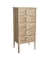 DKD Home Decor Chifonier Romantico Natural 5 Cajones 46x35x100 cm