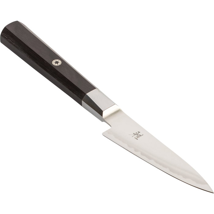 Miyabi KOH 4000FC Kudamono 9 cm, Mango de Madera Pakka<|image> be: Spanish
