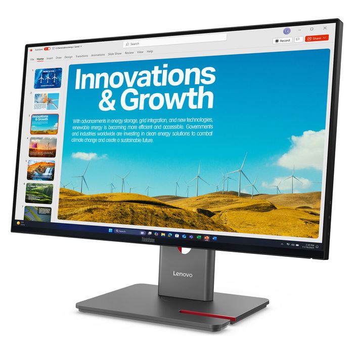 Lenovo ThinkVision P24QD-40 Monitor LED 24 Pulgadas (60.96 cm) WQHD (2560 x 1440) IPS 60 Hz, Referencia 64B1GAT1EU, Negro