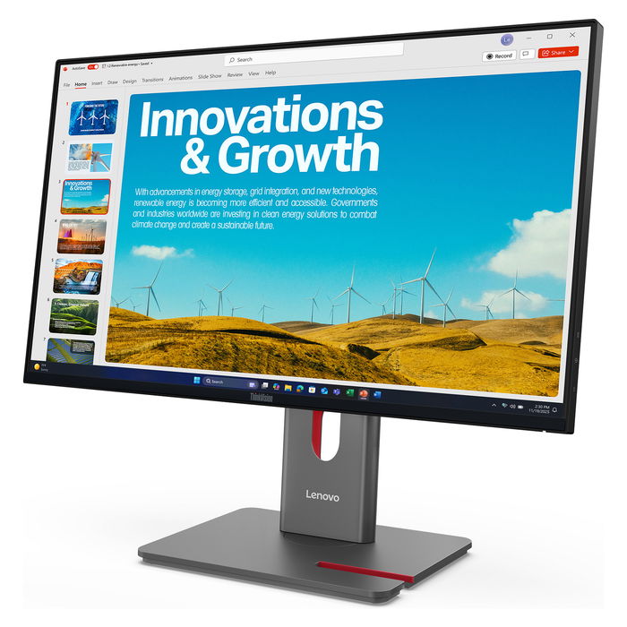 Lenovo ThinkVision P24QD-40 Monitor LED 24 Pulgadas (60.96 cm) WQHD (2560 x 1440) IPS 60 Hz, Referencia 64B1GAT1EU, Negro