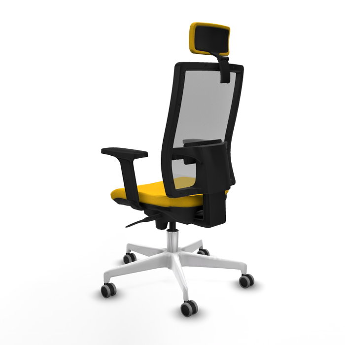 PIQUERAS Y CRESPO Silla de oficina Horna con mecanismo Sincro, Amarillo y Gris PIQUERAS Y CRESPO Silla de oficina Horna con mecanismo Sincro, Amarillo y Gris