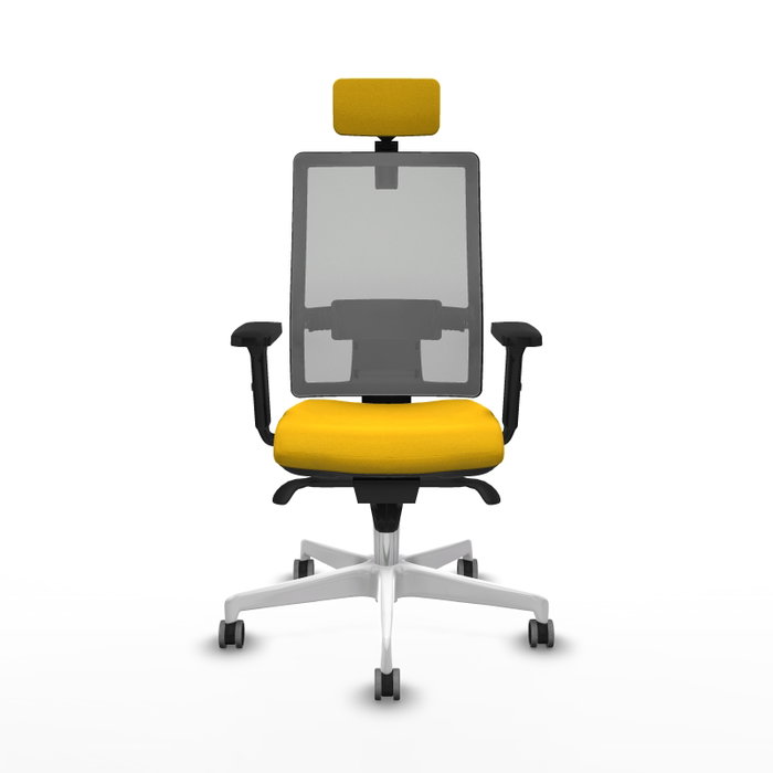 PIQUERAS Y CRESPO Silla de oficina Horna con mecanismo Sincro, Amarillo y Gris PIQUERAS Y CRESPO Silla de oficina Horna con mecanismo Sincro, Amarillo y Gris