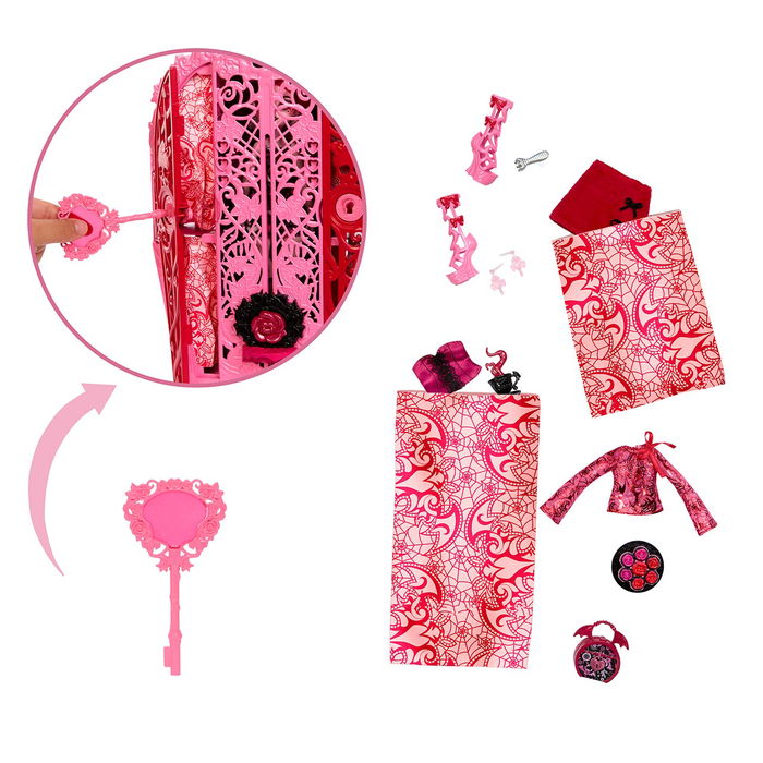 Mattel Muñeca Monster High Draculaura con Armario, Ropa y Accesorios - Edad Mínima Recomendada: 4 Años