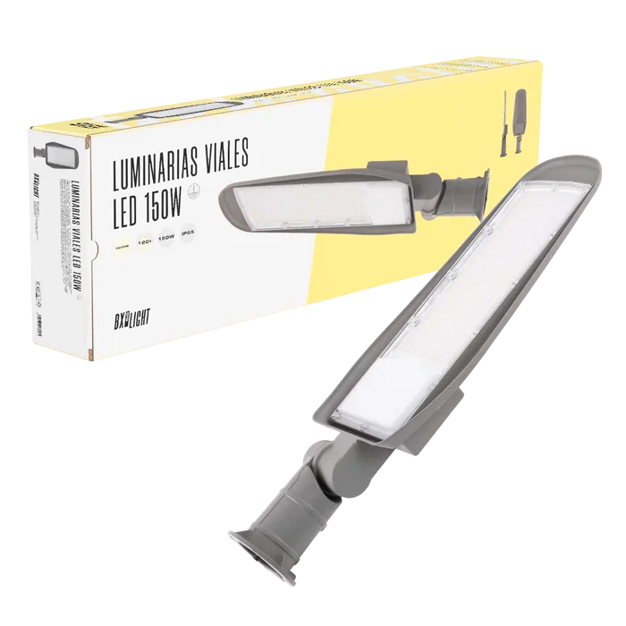 BX3 LIGHT Luminaria Vial LED para Alumbrado Público - Farola Led 150W IP65 6000K Blanco Frío, Modelo BX3-STR150W-10-CW, para Calles, Urbanizaciones y Entornos Urbanos