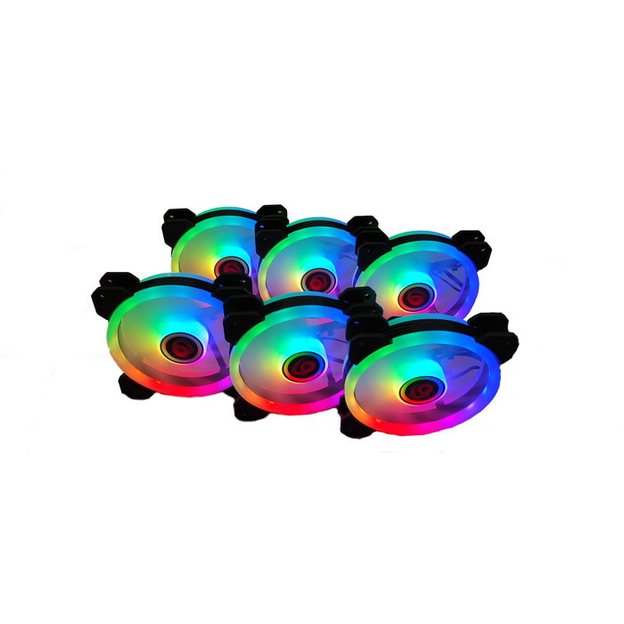 Talius Kit de 6 Ventiladores Iris Spectrum ARGB 120 mm Negro Talius Kit de 6 Ventiladores Iris Spectrum ARGB 120 mm Negro