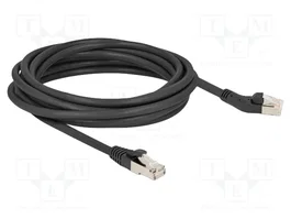 DeLOCK Cable de Red RJ45 Cat.6A S/FTP 5 m Negro con Conector en Ángulo