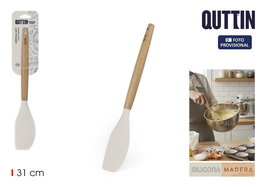 Inde Espátula de Madera Soft M, Largo 35.5 cm, Ancho 6.7 cm, Utensilio de Cocina (24 Unidades)