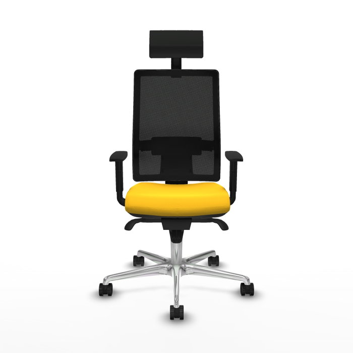 PIQUERAS Y CRESPO Silla de oficina Horna con mecanismo Sincro, Amarillo y Negro PIQUERAS Y CRESPO Silla de oficina Horna con mecanismo Sincro, Amarillo y Negro
