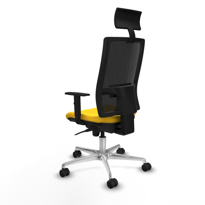 PIQUERAS Y CRESPO Silla de oficina Horna con mecanismo Sincro, Amarillo y Negro PIQUERAS Y CRESPO Silla de oficina Horna con mecanismo Sincro, Amarillo y Negro