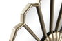 DKD Home Decor Espejo de Metal Diseño Abanico Dorado 51x3x31 cm