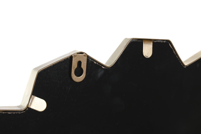 DKD Home Decor Espejo de Metal Diseño Abanico Dorado 51x3x31 cm