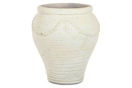 DKD Home Decor Ánfora Mediterráneo Jerba Terracota Crudo 48 x 57 x 48 cm
