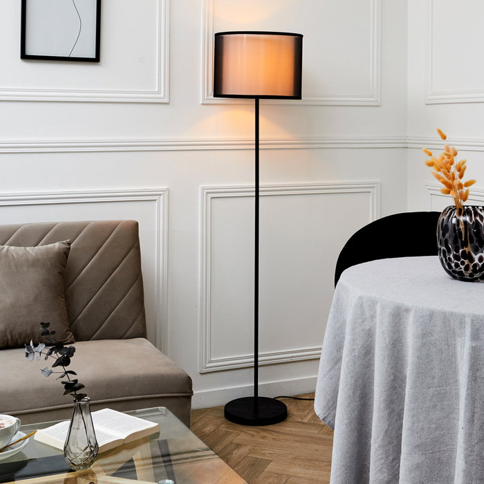 Home Deco Factory Lámpara Pie Doble Pantalla Colección Lounge Metal Home Deco Factory Lámpara Pie Doble Pantalla Colección Lounge Metal