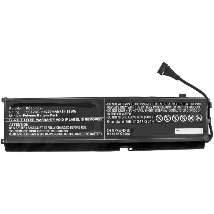 CoreParts Batería Portátil para Razer Blade 15 (2020, 2021) RZ09-0328, RZ09-0330x 64.68Wh 4200mAh Negra CoreParts Batería Portátil para Razer Blade 15 (2020, 2021) RZ09-0328, RZ09-0330x 64.68Wh 4200mAh Negra
