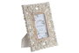DKD Home Decor Marco Foto 10X15 Blanco Natural Mango Cristal 2 Unidades 21 x 26 x 2 cm
