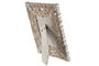 DKD Home Decor Marco Foto 10X15 Blanco Natural Mango Cristal 2 Unidades 21 x 26 x 2 cm