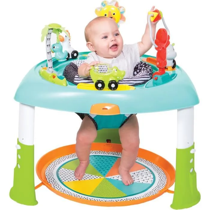 Infantino Mesa de Actividad Modular 2 en 1 con Asiento Giratorio 360°, Plegable, Ajustable, Desde 6 Meses