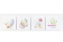 DKD Home Decor Set de 4 Cuadros Modernos de Lienzo y MDF Multicolor 40x40x1,8 cm