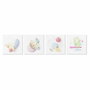 DKD Home Decor Set de 4 Cuadros Modernos de Lienzo y MDF Multicolor 40x40x1,8 cm
