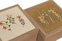 DKD Home Decor Cajas de Madera Flores Surtido de 2 Modelos