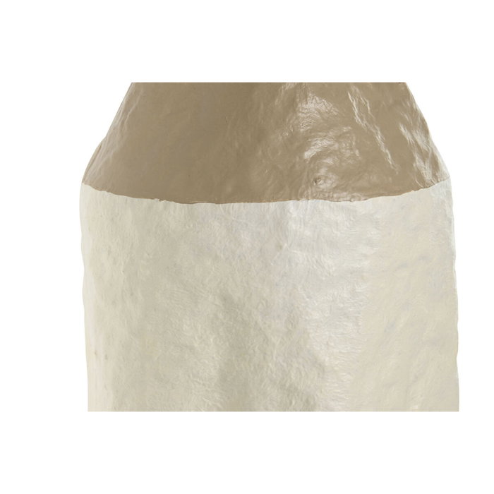 DKD Home Decor Set de 3 Jarrones Metálicos Rugosos Blanco y Dorado DKD Home Decor Set de 3 Jarrones Metálicos Rugosos Blanco y Dorado