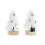 DKD Home Decor Set de 2 Figuras de Árbol en Resina y Poliéster