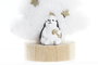 DKD Home Decor Figura Navidad Moderna Blanco Negro 8 x 15.5 x 12 cm (2 Unidades)