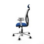 PIQUERAS Y CRESPO Silla de oficina Motilla con mecanismo Sincro, Azul y Blanco