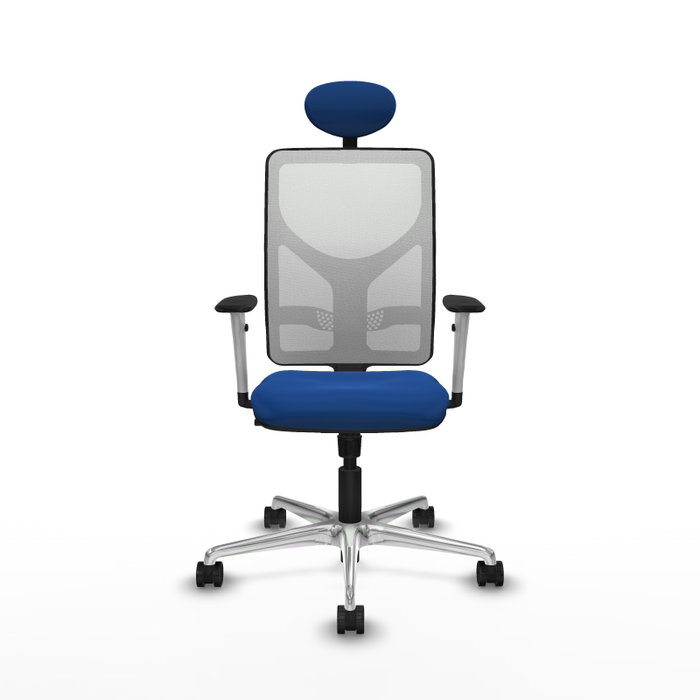 PIQUERAS Y CRESPO Silla de oficina Motilla con mecanismo Sincro, Azul y Blanco PIQUERAS Y CRESPO Silla de oficina Motilla con mecanismo Sincro, Azul y Blanco
