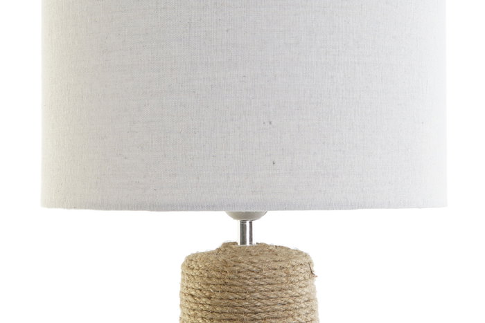 DKD Home Decor Lámpara de sobremesa Cuerda Dolomite Marrón