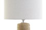 DKD Home Decor Lámpara de sobremesa Cuerda Dolomite Marrón