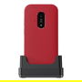 Doro Leva E22 - Teléfono móvil Concha 4G LTE con pantalla 2.8", Cámara 0.3 MP, Batería 1150 mAh, Bluetooth 5.0, USB-C, Resistencia IP54, Color Rojo y Blanco