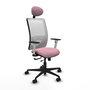 PIQUERAS Y CRESPO Silla de oficina Zulema Rosa y Blanca