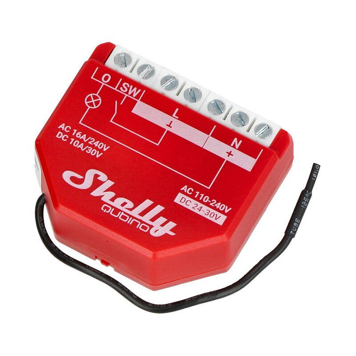 Shelly Qubino Wave 1PM Interruptor inteligente Rojo