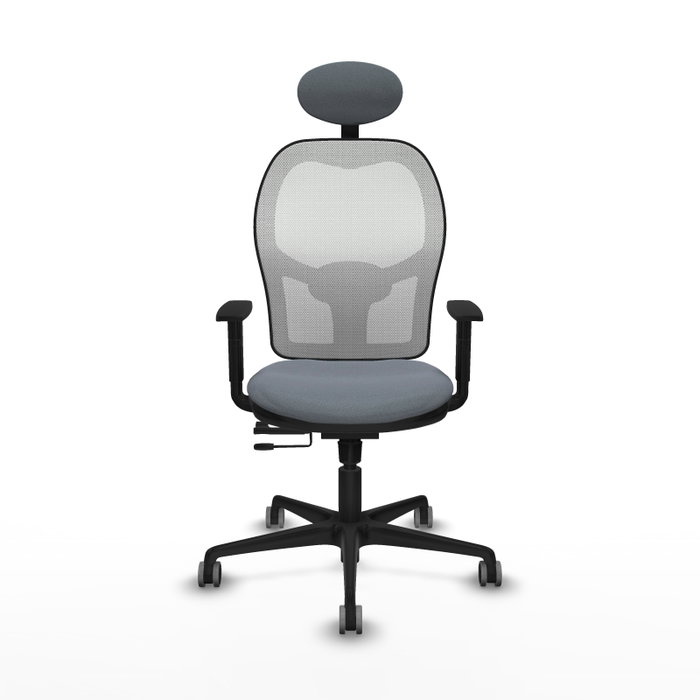 PIQUERAS Y CRESPO Silla de oficina Jorquera con mecanismo Sincro/Traslack, Gris y Blanco PIQUERAS Y CRESPO Silla de oficina Jorquera con mecanismo Sincro/Traslack, Gris y Blanco