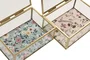 DKD Home Decor Joyero de Cristal y Metal 14x11x6 cm Surtido
