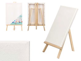 Pincello Lienzo Trípode 23 x 30 cm Madera Blanco (Set de 18)