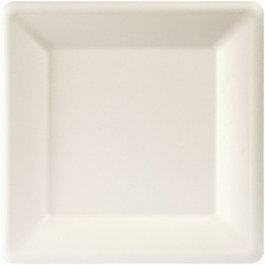 Duni Plato Cuadrado 26x26 cm Blanco de Bagazo, Un Solo Uso (500)