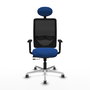 PIQUERAS Y CRESPO Silla de oficina Zulema con mecanismo Sincro/Traslack, Azul y Negro
