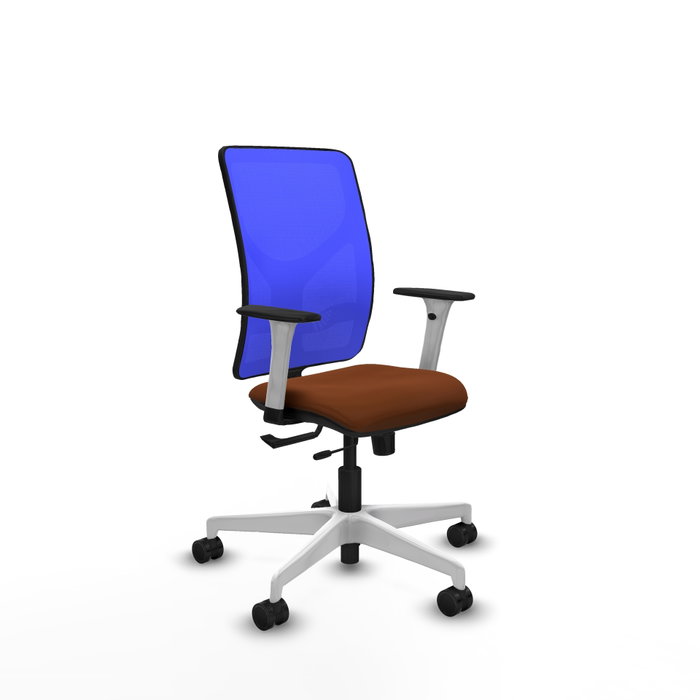 PIQUERAS Y CRESPO Silla de oficina Motilla con Mecanismo Sincro/Traslack Marrón y Azul PIQUERAS Y CRESPO Silla de oficina Motilla con Mecanismo Sincro/Traslack Marrón y Azul
