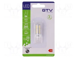 GTV Poland Lámpara LED G4 Blanco Neutral 12VDC 4000K